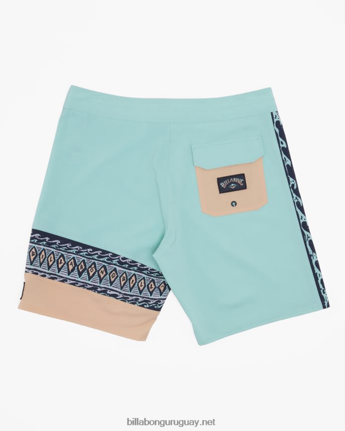shorts de baño burleigh pro performance 19\'\' hombres menta DR684413 Billabong