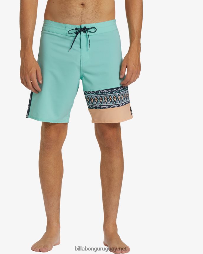 shorts de baño burleigh pro performance 19\'\' hombres menta DR684413 Billabong