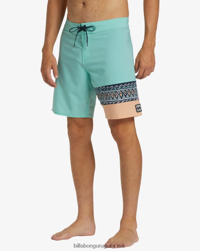 shorts de baño burleigh pro performance 19\'\' hombres menta DR684413 Billabong