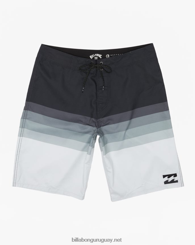 shorts de baño de rayas platino 20'' hombres gris DR684430 Billabong