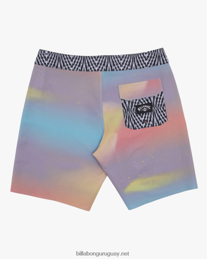 shorts de baño riot pro performance 19\'\' hombres pastel DR68445 Billabong