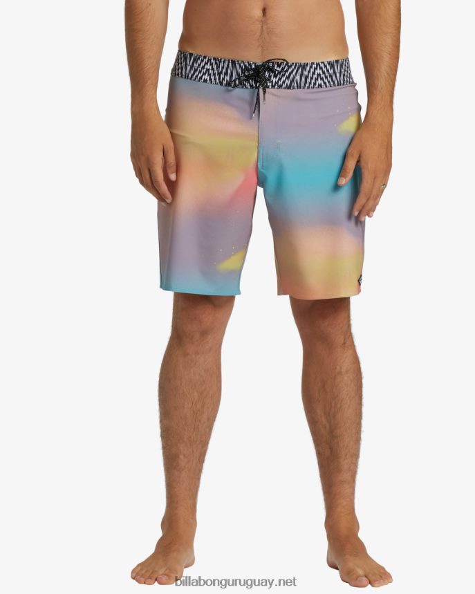 shorts de baño riot pro performance 19\'\' hombres pastel DR68445 Billabong