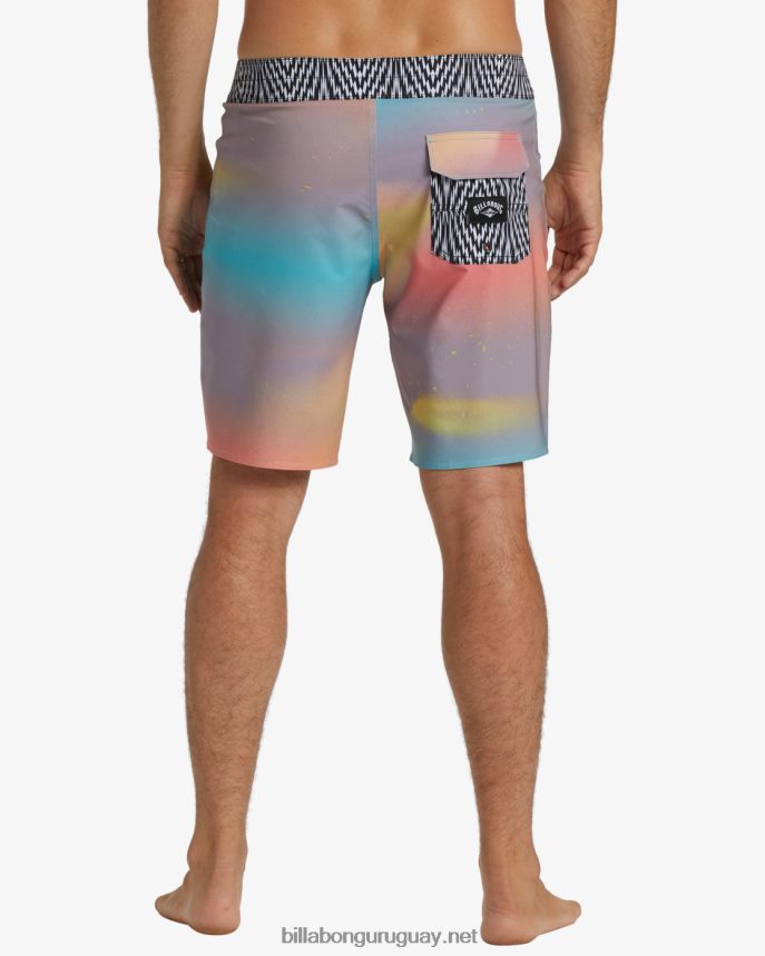 shorts de baño riot pro performance 19\'\' hombres pastel DR68445 Billabong