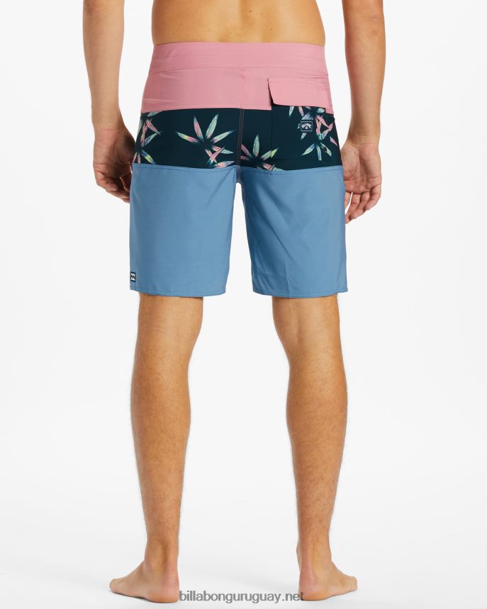 shorts de baño tribong pro 19\'\' hombres neblina azul DR684429 Billabong
