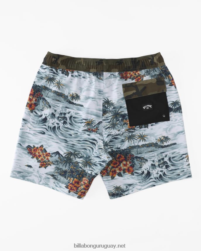shorts de playa Sundays Layback 17\'\' hombres espuma de mar DR6844170 Billabong