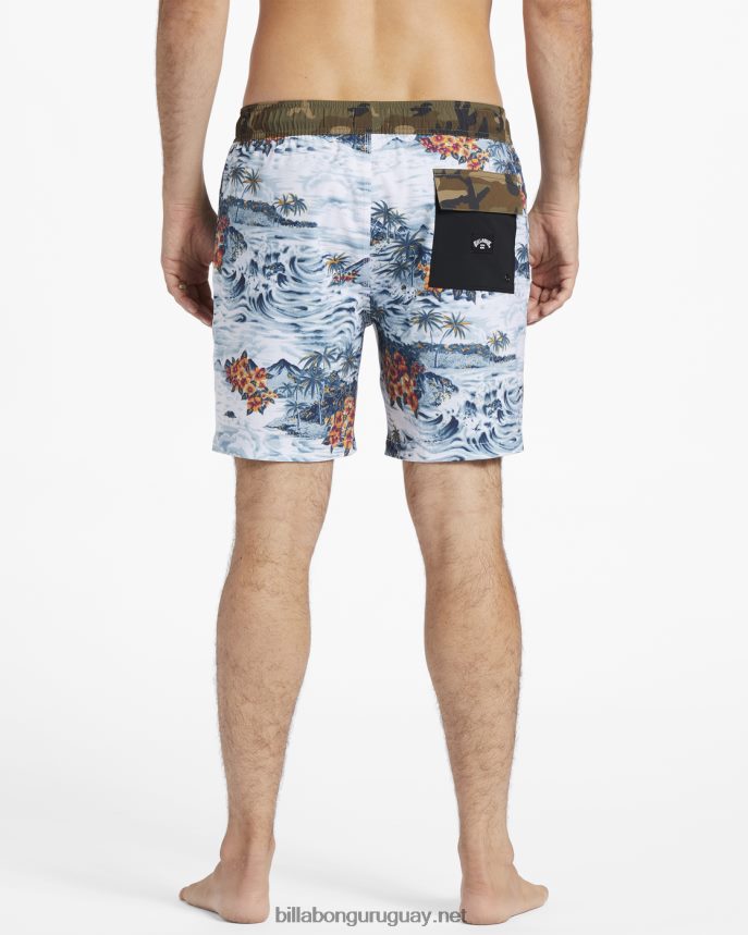 shorts de playa Sundays Layback 17\'\' hombres espuma de mar DR6844170 Billabong