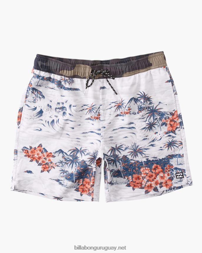 shorts de playa Sundays Layback 17'' hombres hueso DR6844140 Billabong