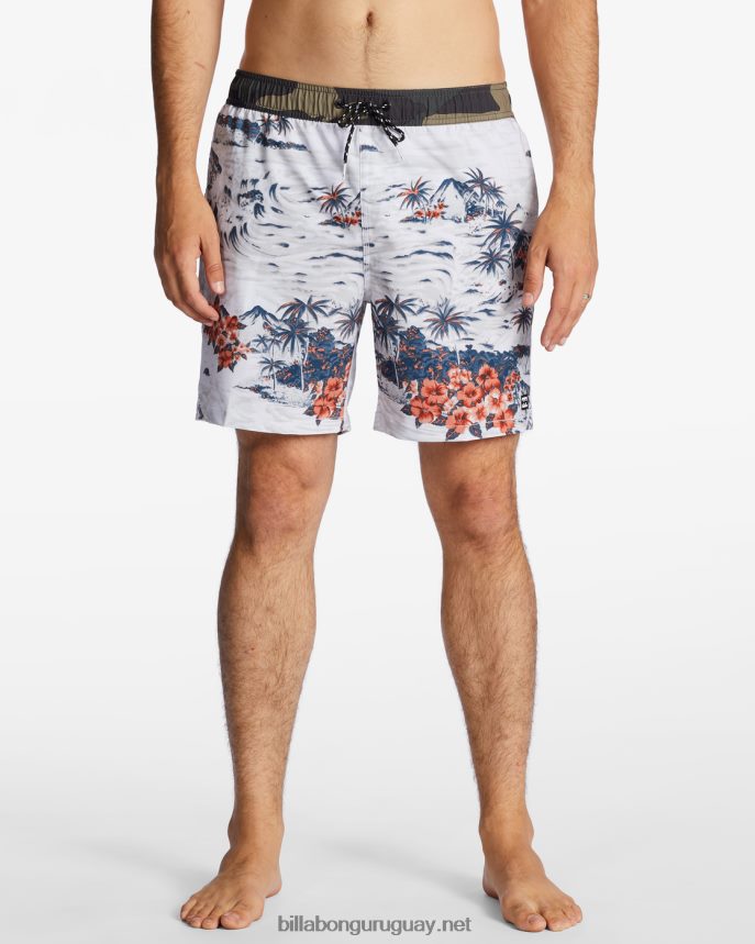 shorts de playa Sundays Layback 17\'\' hombres hueso DR6844140 Billabong