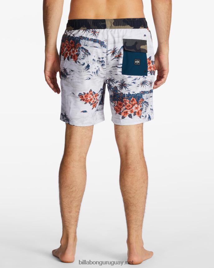 shorts de playa Sundays Layback 17\'\' hombres hueso DR6844140 Billabong