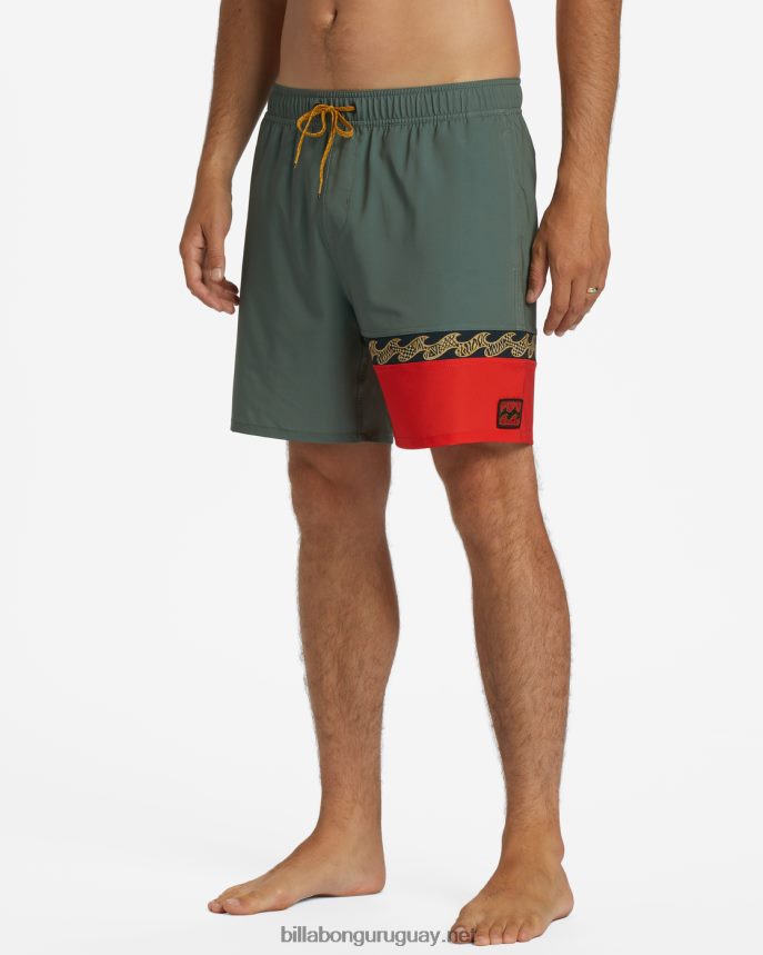 shorts de playa burleigh layback 17\'\' hombres sabio DR684410 Billabong