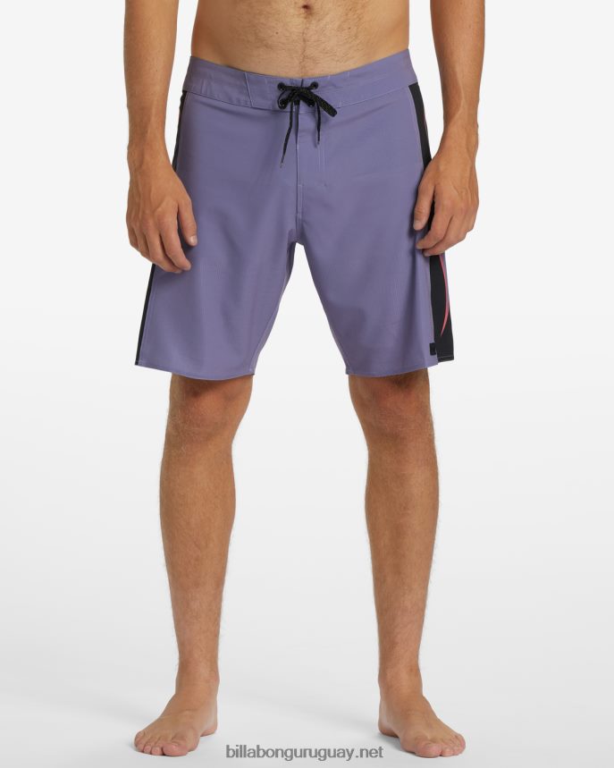 shorts de playa d bah airlite performance 19\'\' hombres neblina púrpura DR684419 Billabong