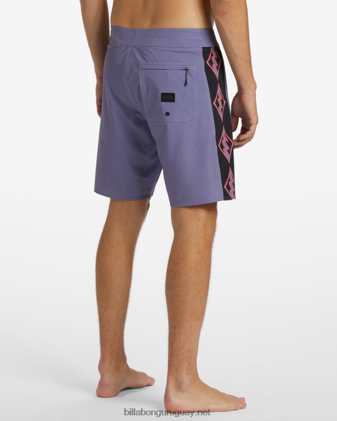 shorts de playa d bah airlite performance 19\'\' hombres neblina púrpura DR684419 Billabong