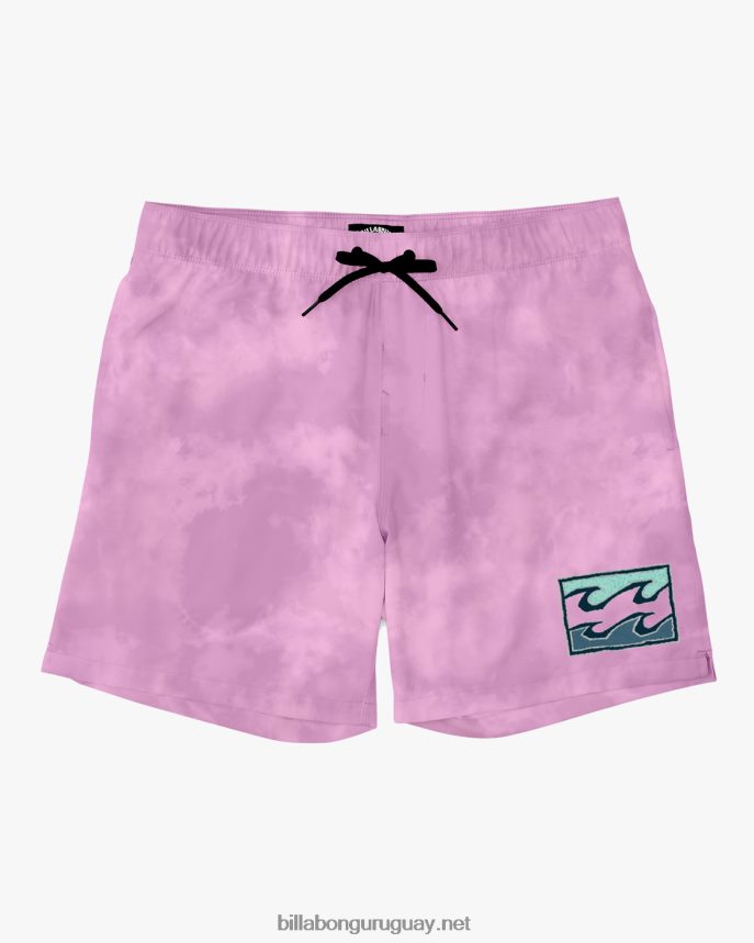 shorts de playa d bah layback 17'' hombres Rosa neón DR6844205 Billabong