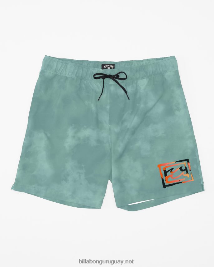 shorts de playa d bah layback 17'' hombres menta DR6844201 Billabong