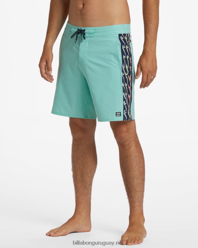 shorts de playa d bah lo tide 18\'\' hombres menta DR684441 Billabong