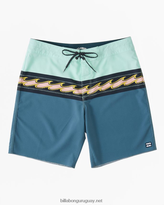 shorts de playa de 19'' Momentum Pro Performance hombres neblina azul DR6844179 Billabong