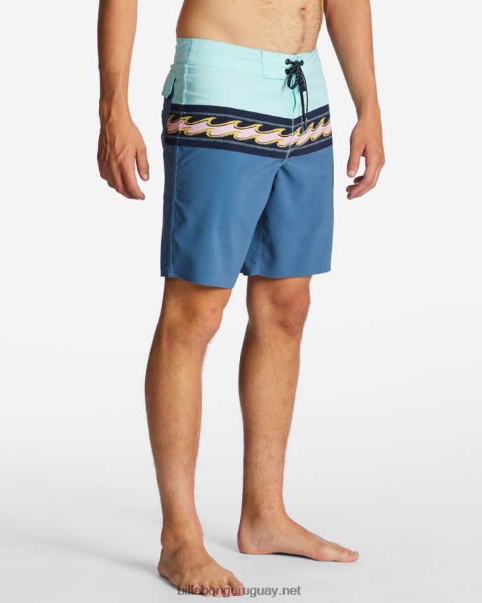 shorts de playa de 19\'\' Momentum Pro Performance hombres neblina azul DR6844179 Billabong