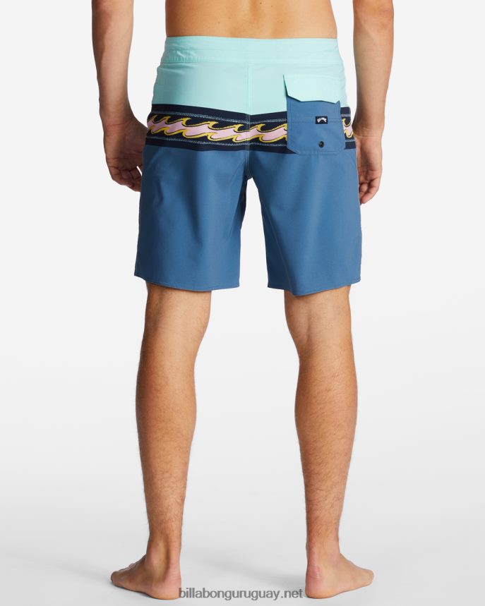 shorts de playa de 19\'\' Momentum Pro Performance hombres neblina azul DR6844179 Billabong