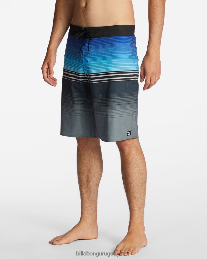 shorts de playa de 20\'\' All Day Heather Stripe Pro Performance hombres azul DR684451 Billabong