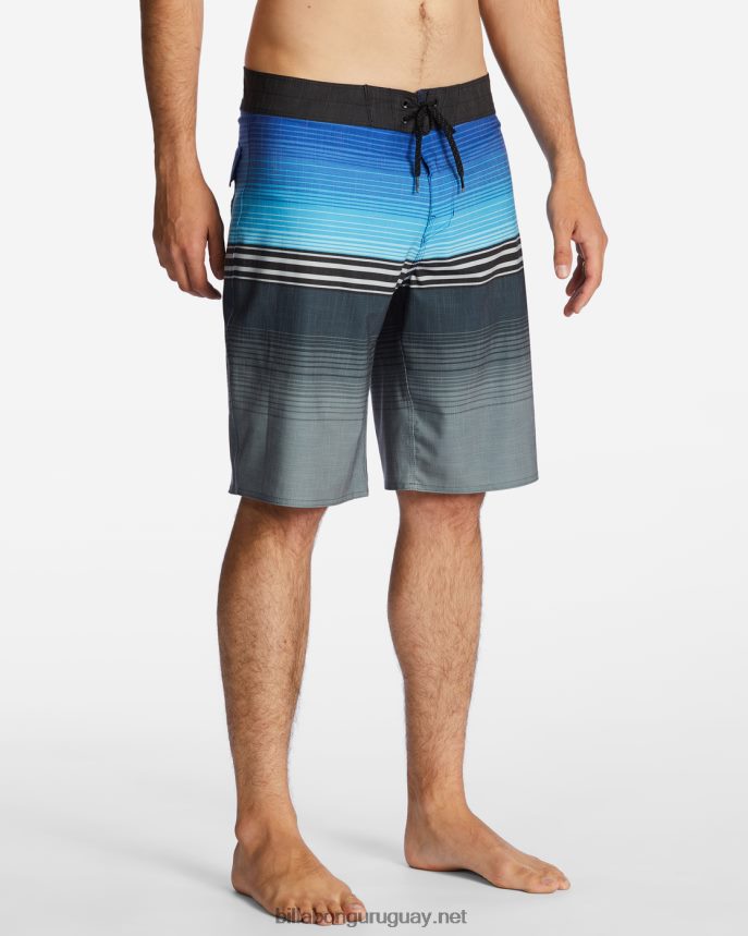 shorts de playa de 20\'\' All Day Heather Stripe Pro Performance hombres azul DR684451 Billabong