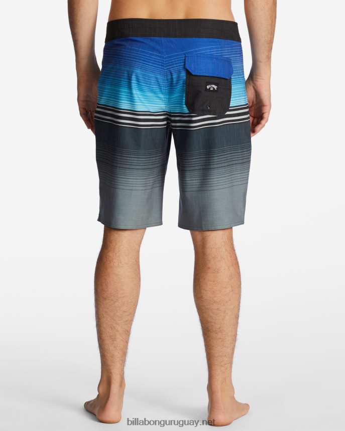 shorts de playa de 20\'\' All Day Heather Stripe Pro Performance hombres azul DR684451 Billabong