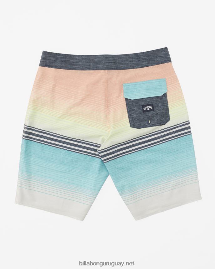 shorts de playa de 20\'\' All Day Heather Stripe Pro Performance hombres menta DR684463 Billabong