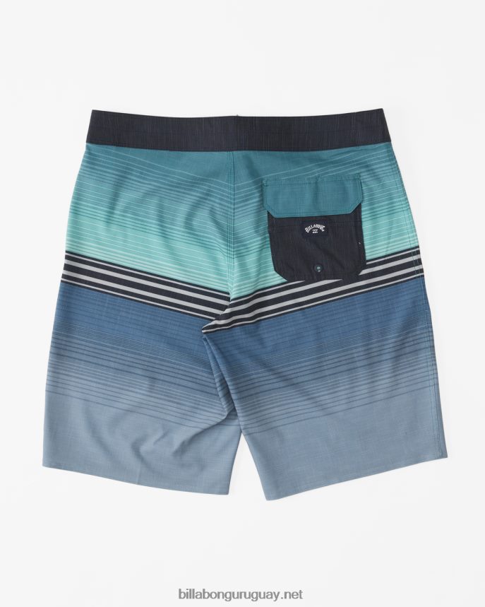 shorts de playa de 20\'\' All Day Heather Stripe Pro Performance hombres neblina azul DR6844153 Billabong