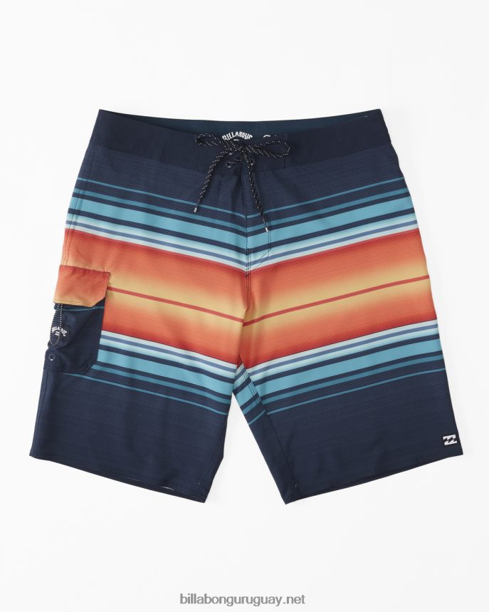 shorts de playa de 20'' de rendimiento profesional con rayas para todo el día hombres Armada DR684486 Billabong