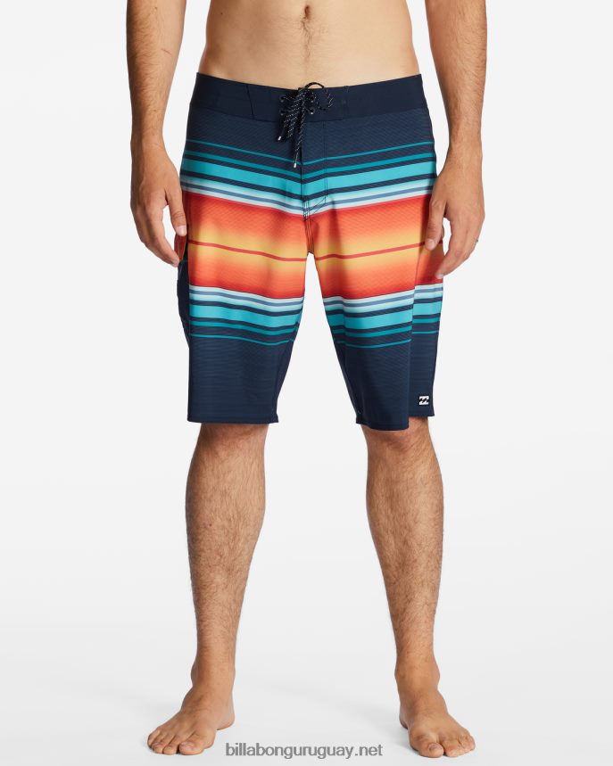 shorts de playa de 20\'\' de rendimiento profesional con rayas para todo el día hombres Armada DR684486 Billabong
