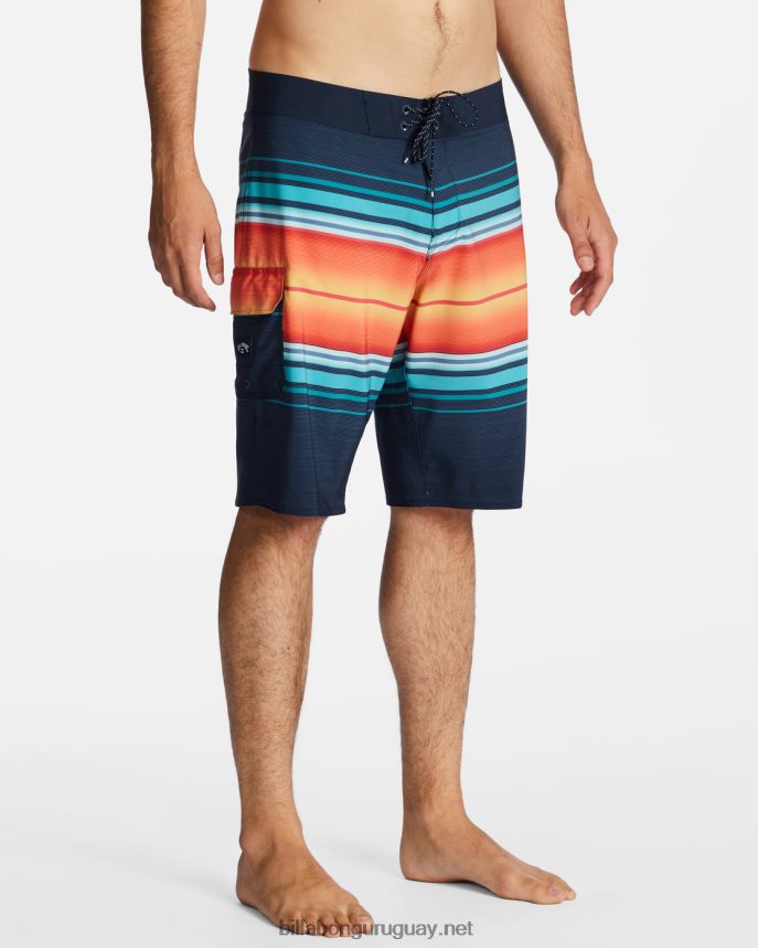 shorts de playa de 20\'\' de rendimiento profesional con rayas para todo el día hombres Armada DR684486 Billabong