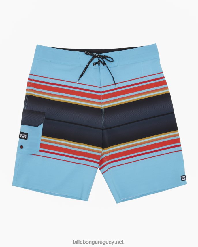 shorts de playa de 20'' de rendimiento profesional con rayas para todo el día hombres costero DR684464 Billabong