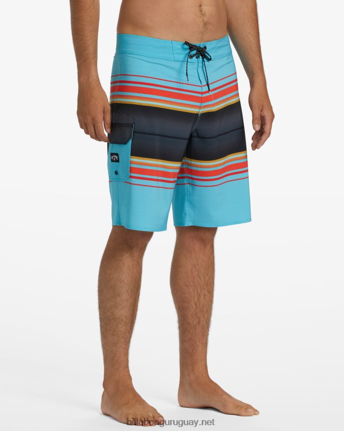 shorts de playa de 20\'\' de rendimiento profesional con rayas para todo el día hombres costero DR684464 Billabong