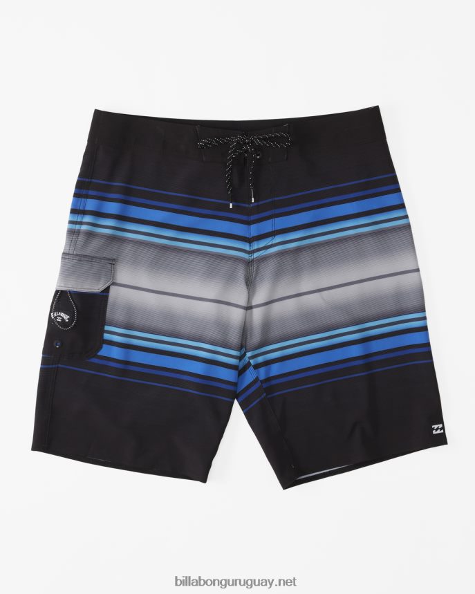 shorts de playa de 20'' de rendimiento profesional con rayas para todo el día hombres negro DR6844152 Billabong