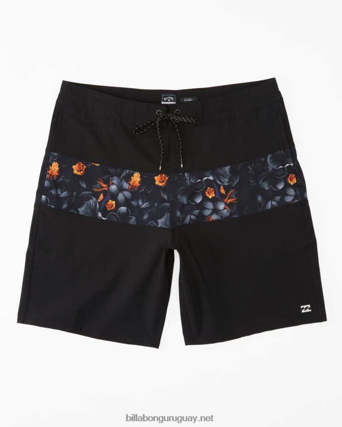 shorts de playa kamea lava floral tribong 18'' hombres negro DR6844126 Billabong