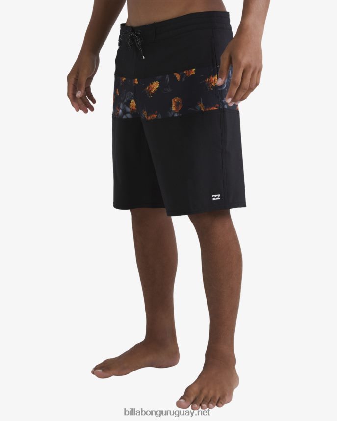 shorts de playa kamea lava floral tribong 18\'\' hombres negro DR6844126 Billabong