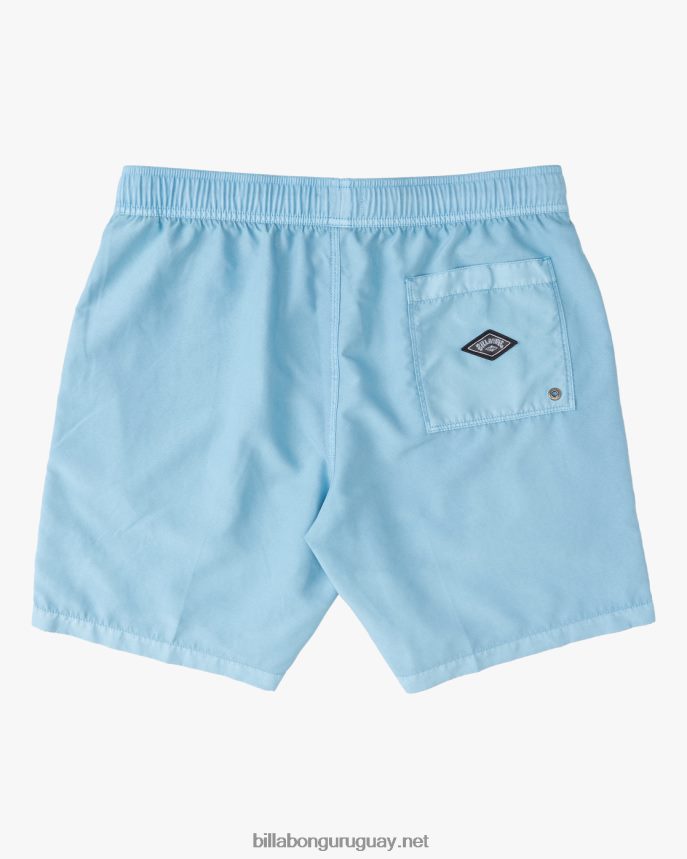 shorts de playa overdyed layback para todo el día 17\'\' hombres azul polvoriento DR684431 Billabong