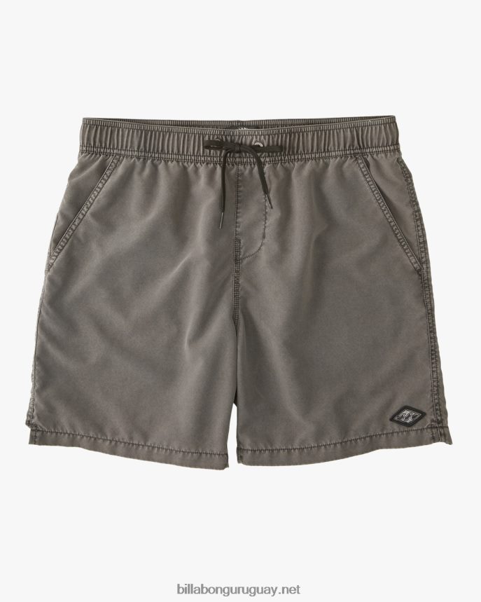 shorts de playa overdyed layback para todo el día 17'' hombres negro DR684427 Billabong