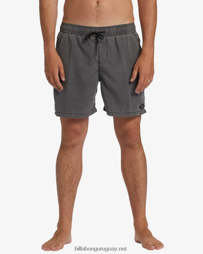 shorts de playa overdyed layback para todo el día 17\'\' hombres negro DR684427 Billabong