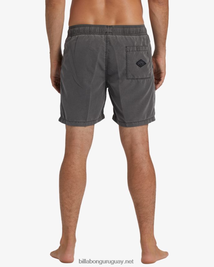 shorts de playa overdyed layback para todo el día 17\'\' hombres negro DR684427 Billabong