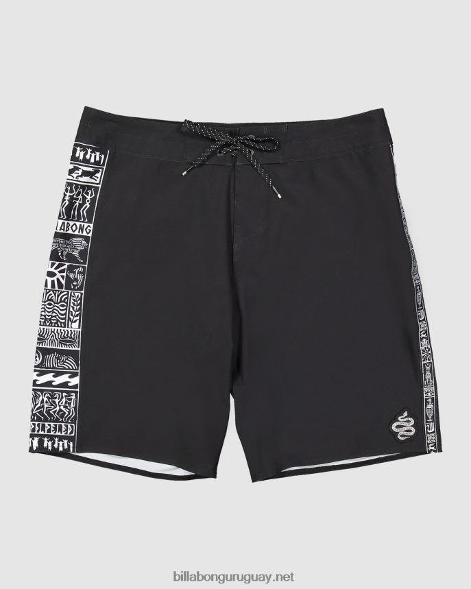 shorts de playa pilpeled dbah pro 19'' hombres negro DR684457 Billabong