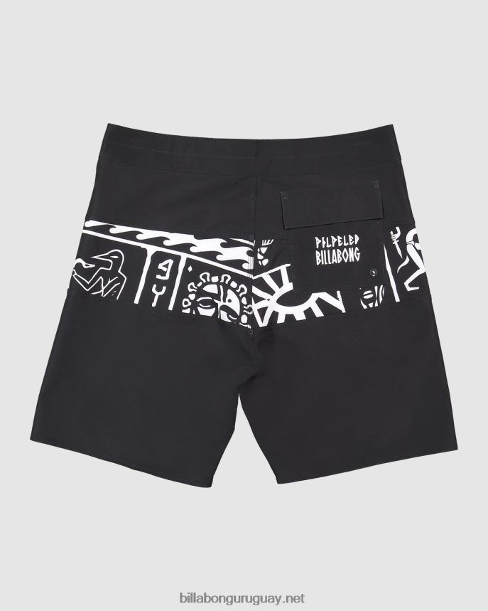 shorts de playa pilpeled tribong pro 19\'\' hombres negro DR684472 Billabong