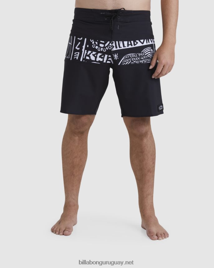 shorts de playa pilpeled tribong pro 19\'\' hombres negro DR684472 Billabong