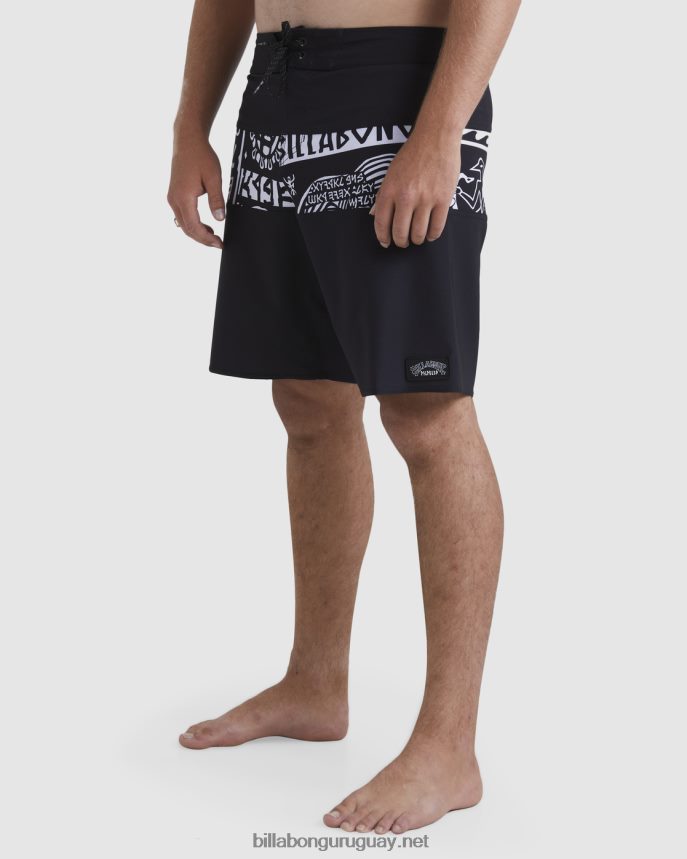 shorts de playa pilpeled tribong pro 19\'\' hombres negro DR684472 Billabong