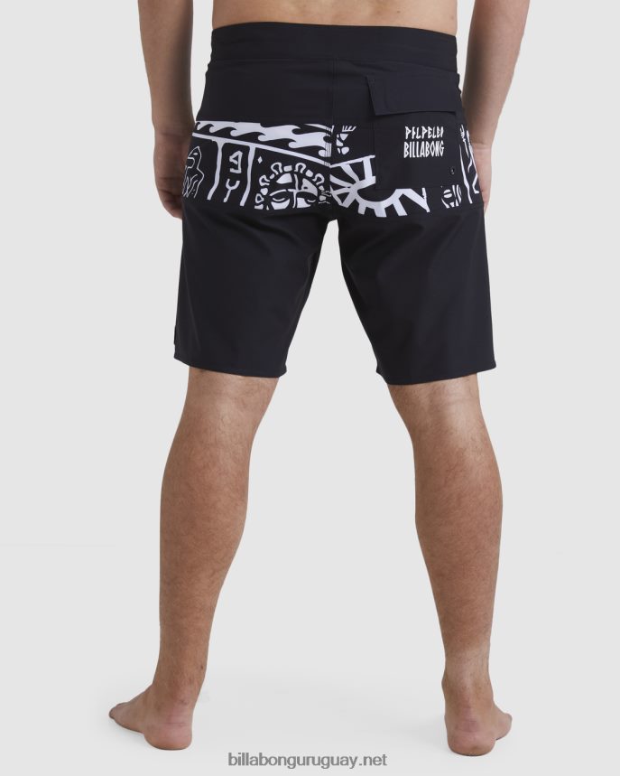 shorts de playa pilpeled tribong pro 19\'\' hombres negro DR684472 Billabong