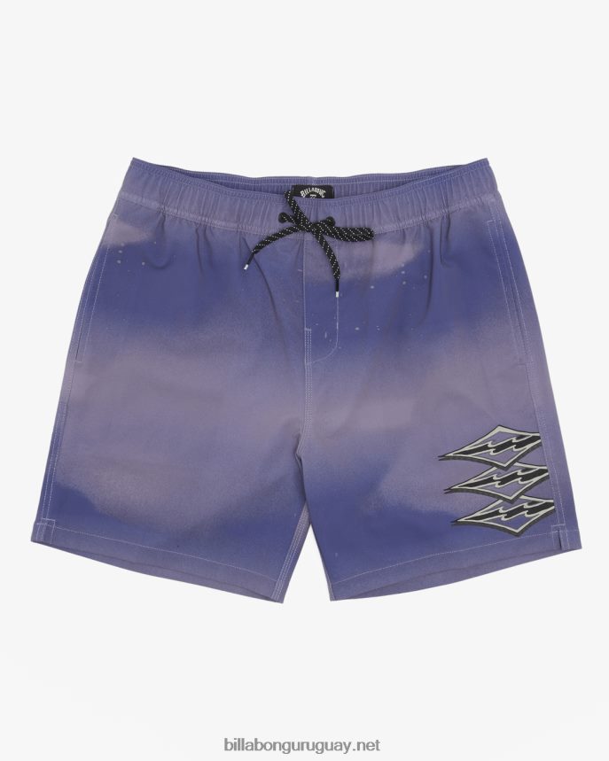 shorts de playa riot layback 17'' hombres lavanda DR68448 Billabong