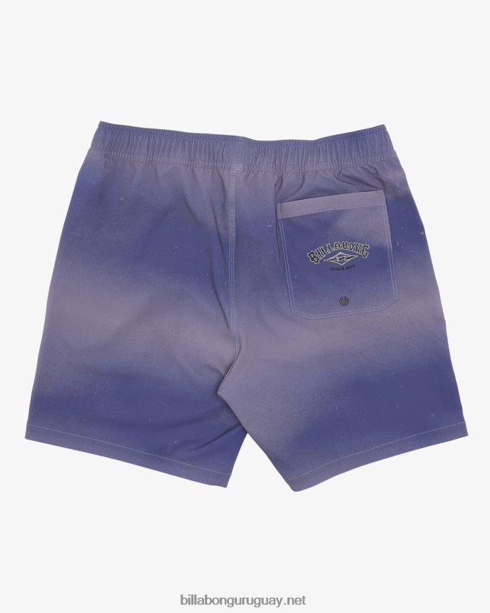 shorts de playa riot layback 17\'\' hombres lavanda DR68448 Billabong