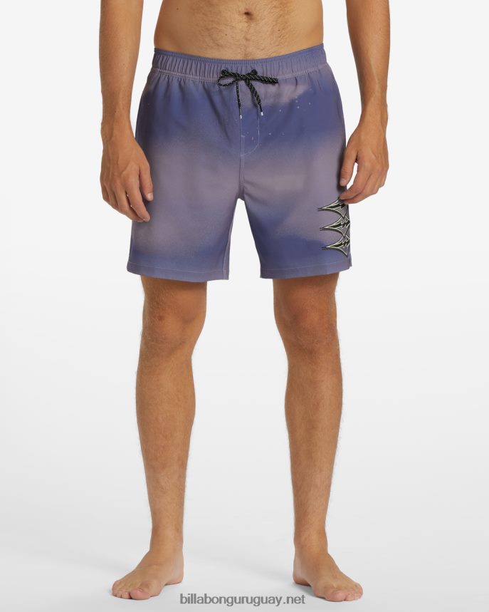 shorts de playa riot layback 17\'\' hombres lavanda DR68448 Billabong