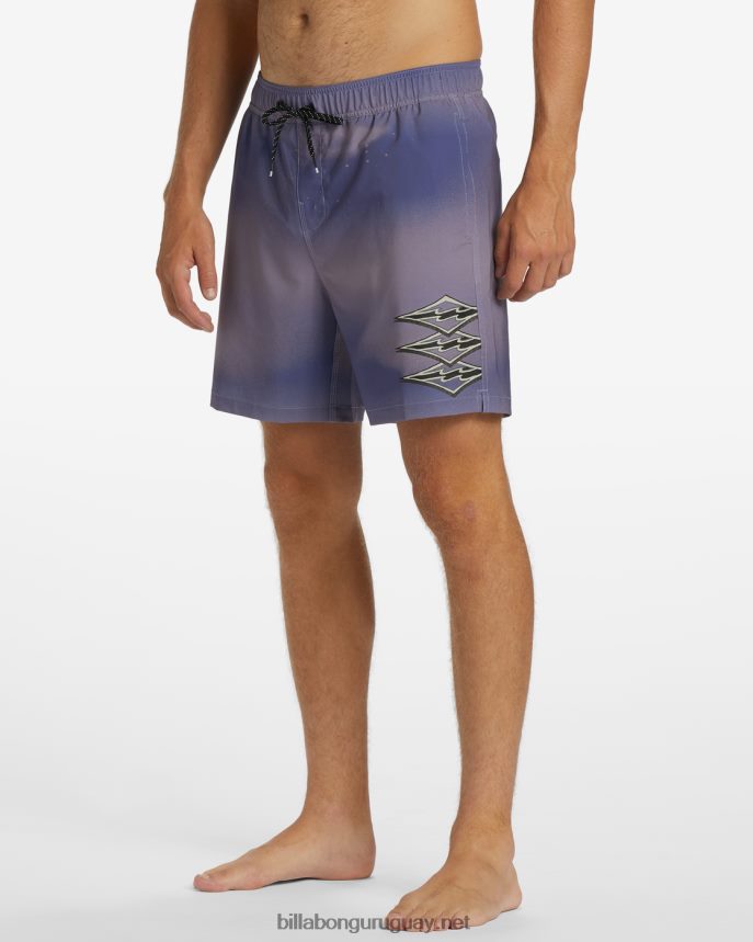 shorts de playa riot layback 17\'\' hombres lavanda DR68448 Billabong