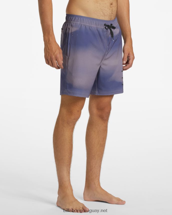 shorts de playa riot layback 17\'\' hombres lavanda DR68448 Billabong