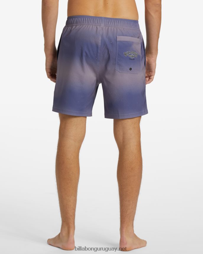 shorts de playa riot layback 17\'\' hombres lavanda DR68448 Billabong
